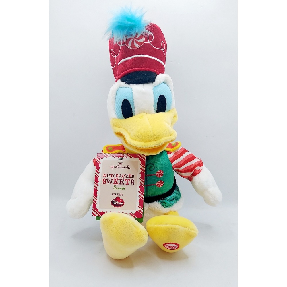 2013 Hallmark Disney Christmas Nutcracker Sweets Donald Duck Sound 12" Plush